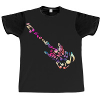 Music Note Guitar Graphic T-shirt | Artistshot