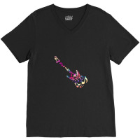 Music Note Guitar V-neck Tee | Artistshot