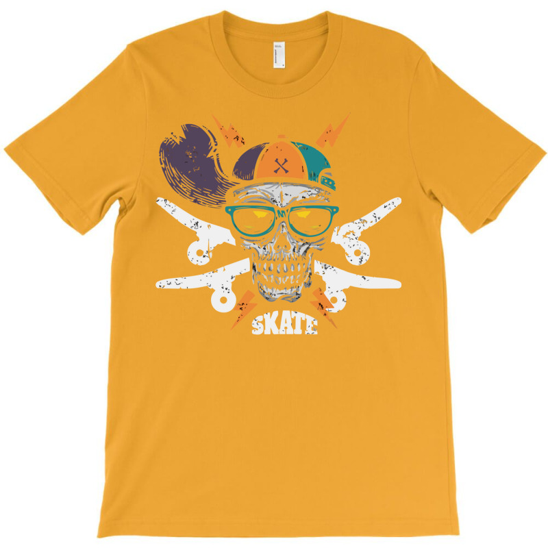 Skateboarding Skull T-shirt | Artistshot