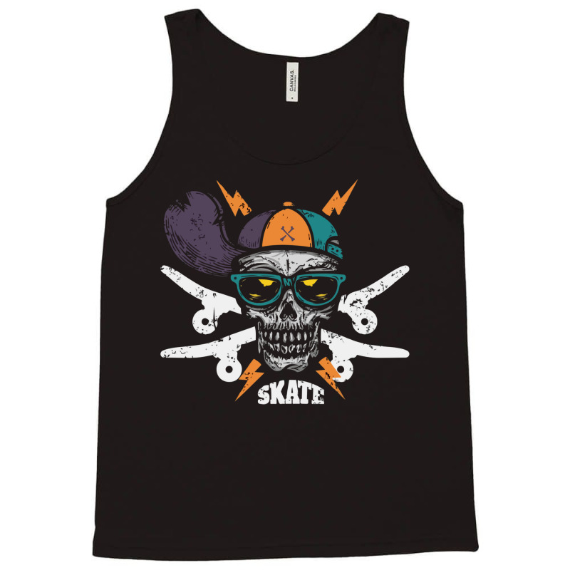 Skateboarding Skull Tank Top | Artistshot