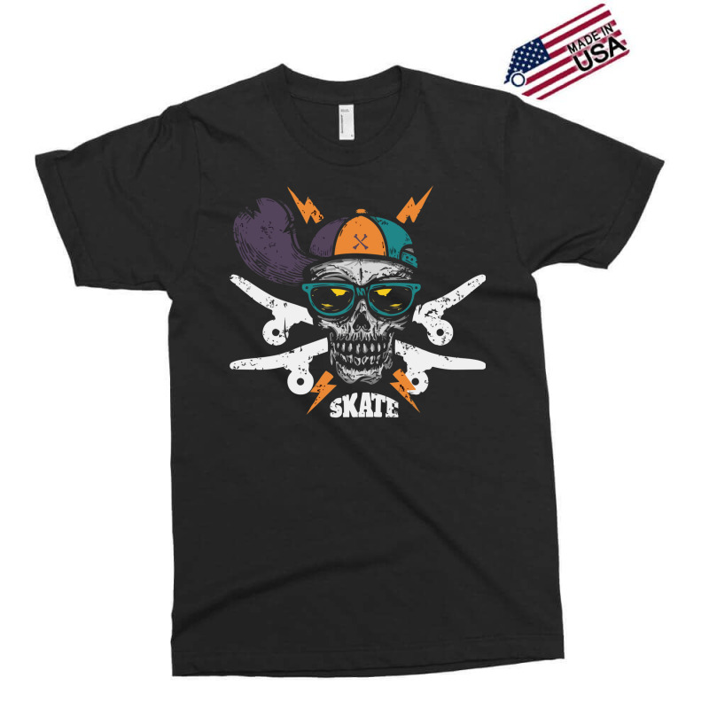 Skateboarding Skull Exclusive T-shirt | Artistshot