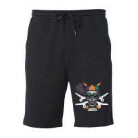 Skateboarding Skull Fleece Short | Artistshot