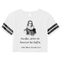 John Milton Awake Arise Or Forever Be Fall'n Paradise Lost T Shirt Scorecard Crop Tee | Artistshot