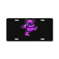 Pink Grateful Dancing Hippie Classic Rock Dead Bear License Plate | Artistshot