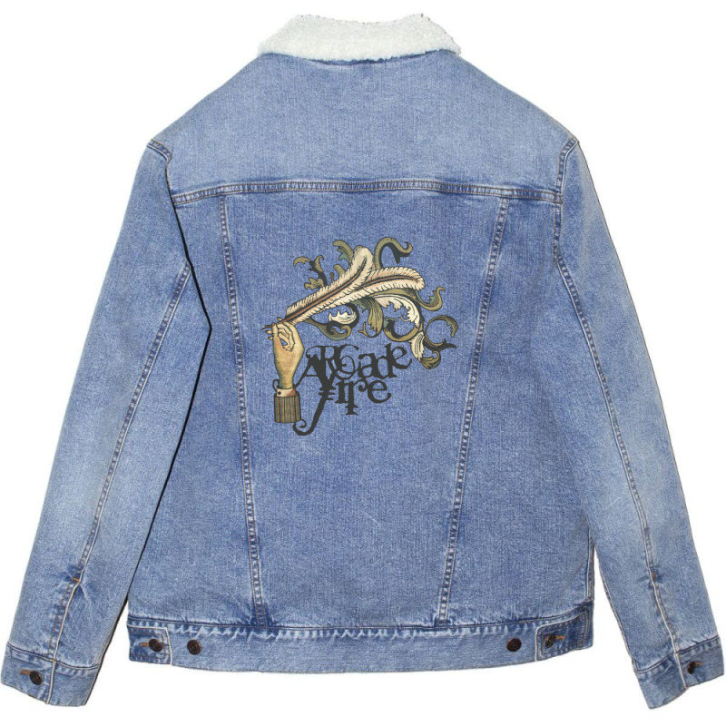 Arcade Fire - Funeral Unisex Sherpa-Lined Denim Jacket by AmyHogan | Artistshot