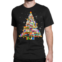 Christmas Library Tree Lights For Librarian And Book Lover T Shirt Classic T-shirt | Artistshot