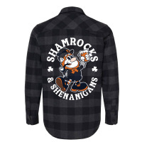 Shamrocks & Shenanigans   Irish Leprechaun   St Paddy's Day Flannel Shirt | Artistshot