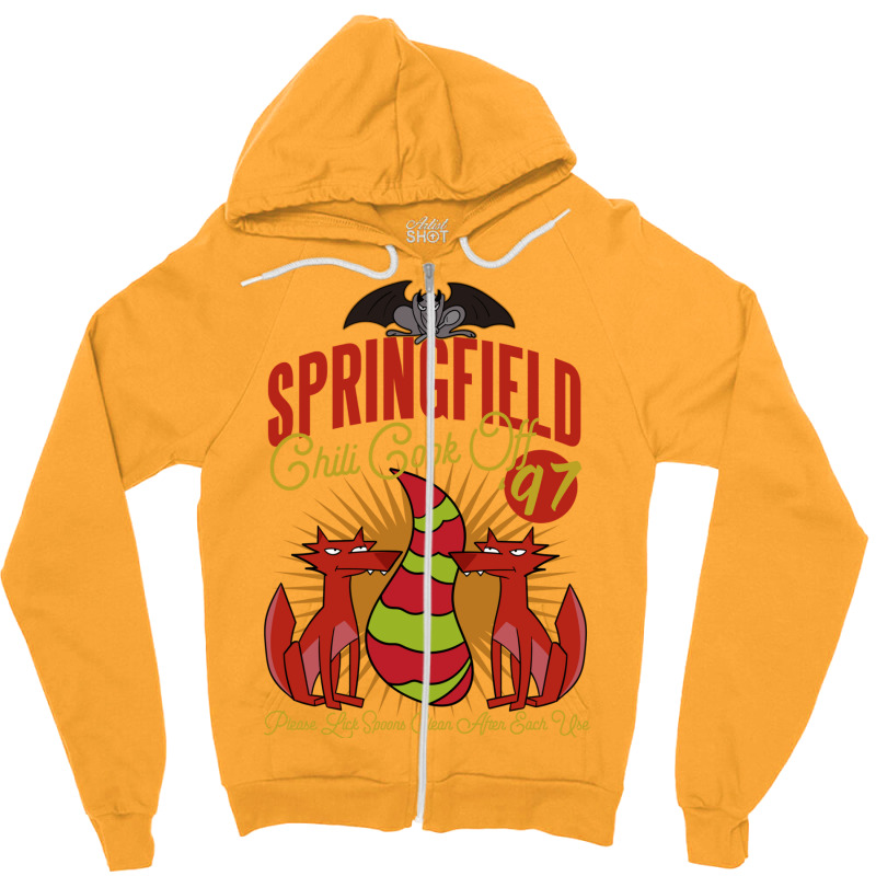 Springfield Chili Cook Off 1997 Zipper Hoodie by juslinserrax | Artistshot