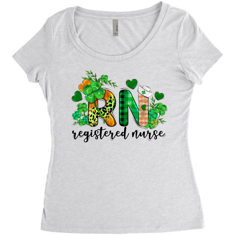 St. Patricks Day Registered Nurse Rn Women's Triblend Scoop T-shirt | Artistshot