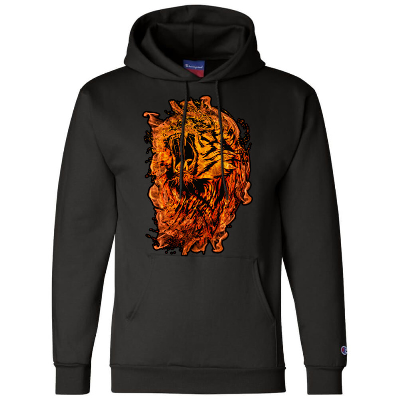 Roaring Fire Lion 1 Champion Hoodie | Artistshot