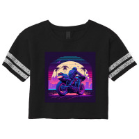 Motorcycle  Retro Synthwave Scorecard Crop Tee | Artistshot