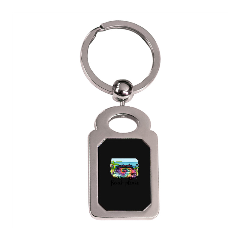 Artistshot Hot Trend Can We Go To The Beach, Please! Silver Rectangle Keychain | Artistshot