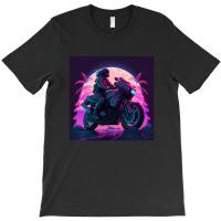 Motorcycle  Retro Synthwave T-shirt | Artistshot