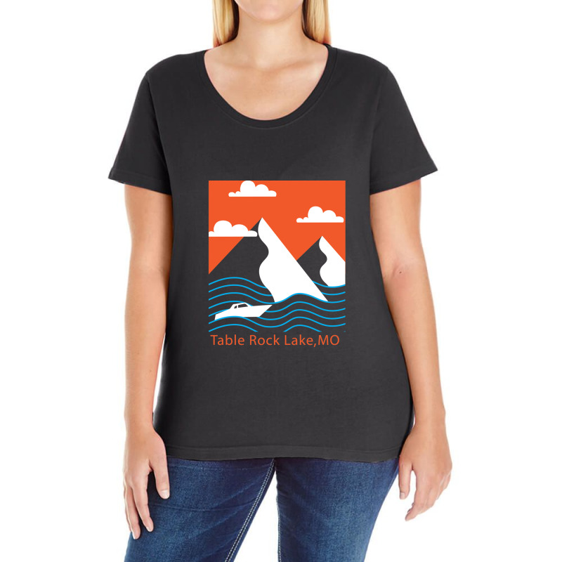 Table Rock Lake Mo Ladies Curvy T-Shirt by Alexsmith | Artistshot