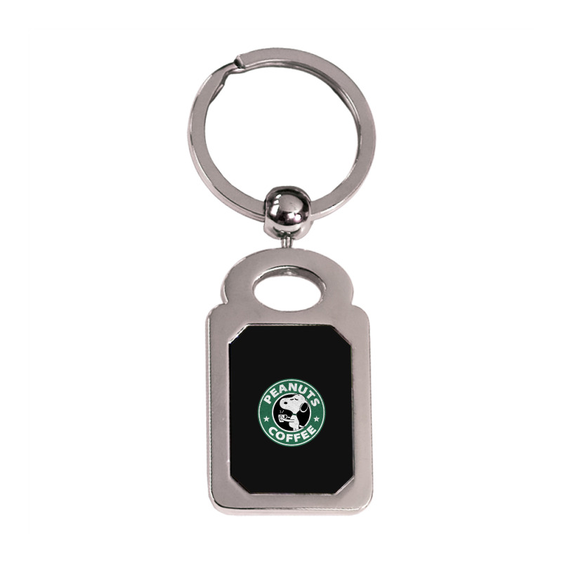 Peanuts Coffee Silver Rectangle Keychain | Artistshot