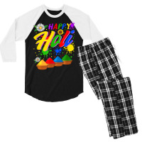 Happy Holi Festival Colors Festival Holi Festival Lover Holi T Shirt Men's 3/4 Sleeve Pajama Set | Artistshot