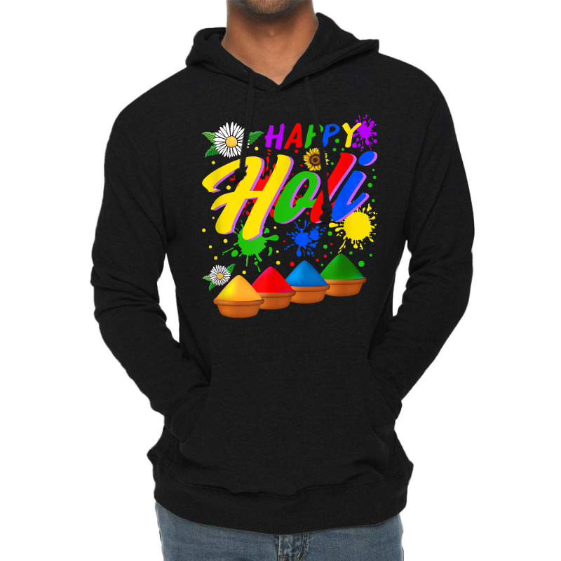 Happy Holi Festival Colors Festival Holi Festival Lover Holi T Shirt Lightweight Hoodie | Artistshot