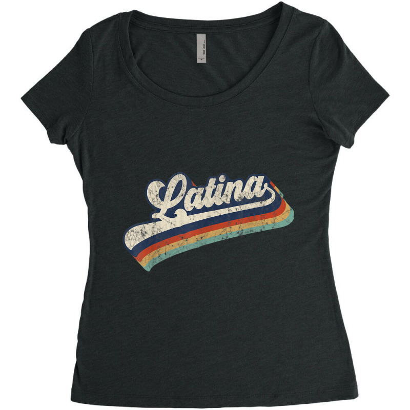 Cool Retro Latina Woman Mexican Girl Idea T Shirt Women's Triblend Scoop T-shirt by choninzel | Artistshot