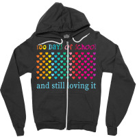 Hearts 100 Days Of School And Still Loving It Teacher Kids T Shirt Zipper Hoodie | Artistshot