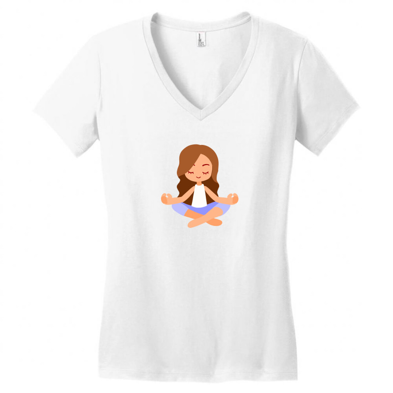 Yoga Meditation Women's V-Neck T-Shirt by GrisViSa | Artistshot