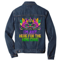 I'm Just Here For Mardi Gras King Cake Funny Carnival Party T Shirt Men Denim Jacket | Artistshot