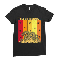 Thanksgiving Retro Dragon Matching Family Pajamas Ladies Fitted T-shirt | Artistshot