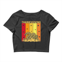 Thanksgiving Retro Dragon Matching Family Pajamas Crop Top | Artistshot