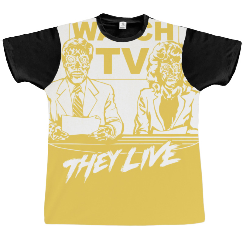 Watch Tv   They Live   Side Graphic T-shirt | Artistshot