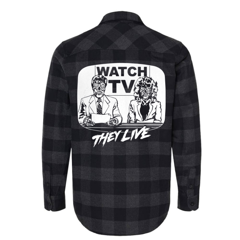 Watch Tv   They Live   Side Flannel Shirt | Artistshot