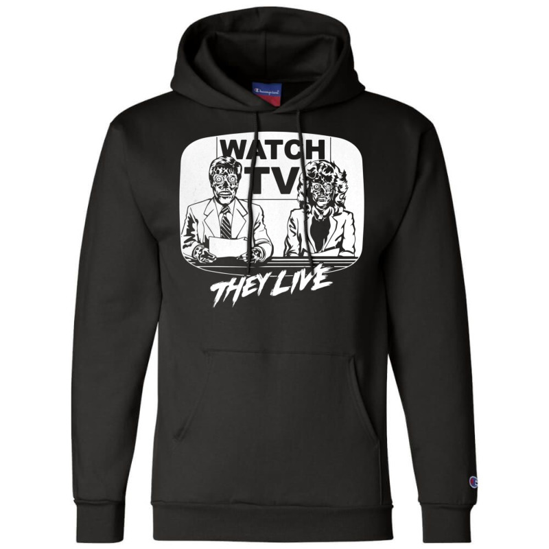 Watch Tv   They Live   Side Champion Hoodie | Artistshot