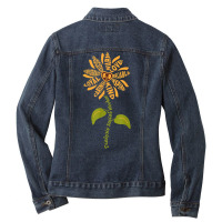 Dialysis Social Worker Renal Heart Sunflower T Shirt Ladies Denim Jacket | Artistshot