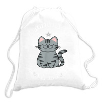 Karma Is A Cat Purring In My Lap Cat Lover T Shirt Drawstring Bags | Artistshot