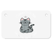 Karma Is A Cat Purring In My Lap Cat Lover T Shirt Motorcycle License Plate | Artistshot