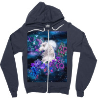 Unicorn And Stars Zipper Hoodie | Artistshot