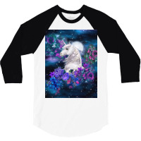 Unicorn And Stars 3/4 Sleeve Shirt | Artistshot