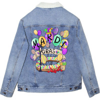 King Cake Mardi Gras New Orleans For Boy Girl Kids T Shirt Unisex Sherpa-lined Denim Jacket | Artistshot