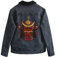 Samurai Warrior Mask Japan Yoroi Menpo T Shirt Unisex Sherpa-lined Denim Jacket | Artistshot