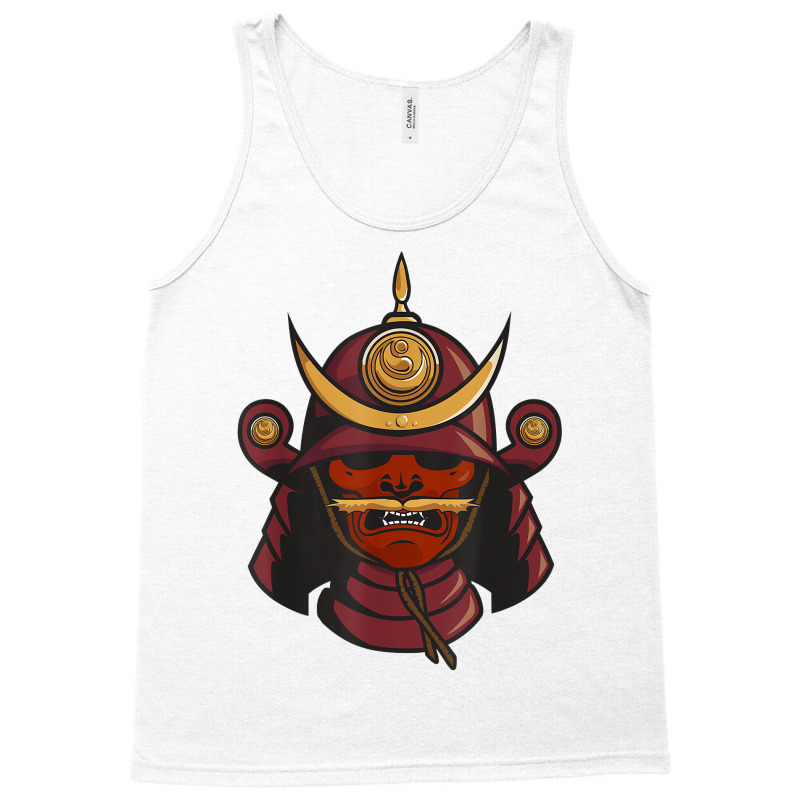 Samurai Warrior Mask Japan Yoroi Menpo T Shirt Tank Top by polioukhi | Artistshot