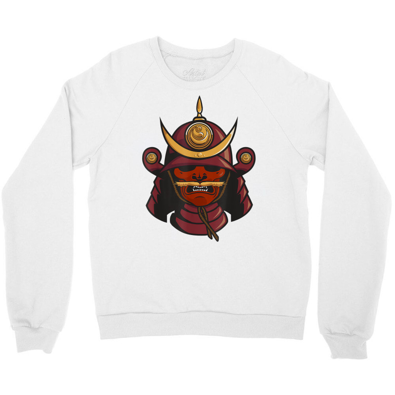 Samurai Warrior Mask Japan Yoroi Menpo T Shirt Crewneck Sweatshirt by polioukhi | Artistshot