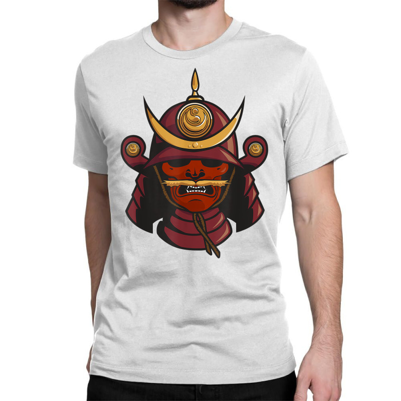 Samurai Warrior Mask Japan Yoroi Menpo T Shirt Classic T-shirt by polioukhi | Artistshot