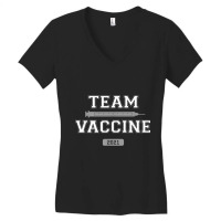 Team Vaccine Vaccinated Pro Vaccination 2021 Doctor Nurse T Shirt Women's V-neck T-shirt | Artistshot