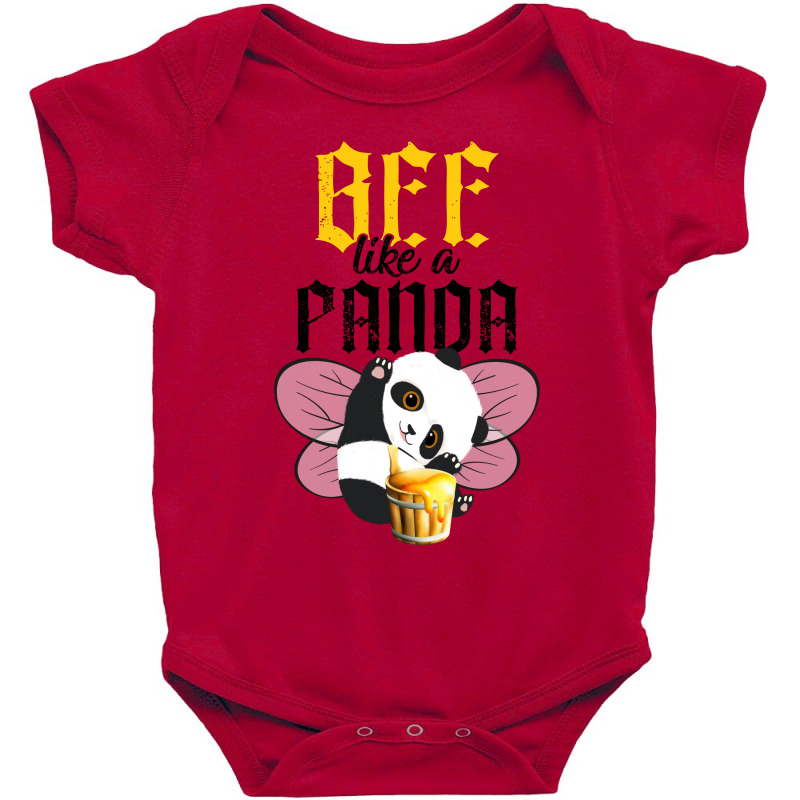 Bee Like A Panda For Light Baby Bodysuit | Artistshot