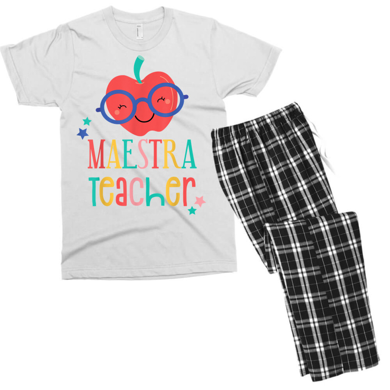 Cute Maestra Teacher T Shirt Men's T-shirt Pajama Set by tamkyfashions | Artistshot