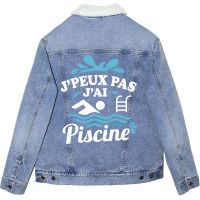 Artistshot Limited Edition Homme Je Peux Pas Jai Piscine Natation Pisc Unisex Sherpa-lined Denim Jacket | Artistshot