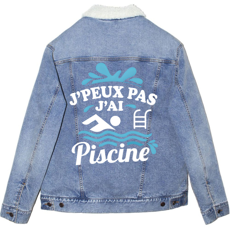 Artistshot Limited Edition Homme Je Peux Pas Jai Piscine Natation Pisc Unisex Sherpa-lined Denim Jacket | Artistshot