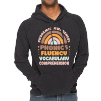 Phonemic Awareness Phonics Fluency Vocabulary Comprehension Pullover H Vintage Hoodie | Artistshot