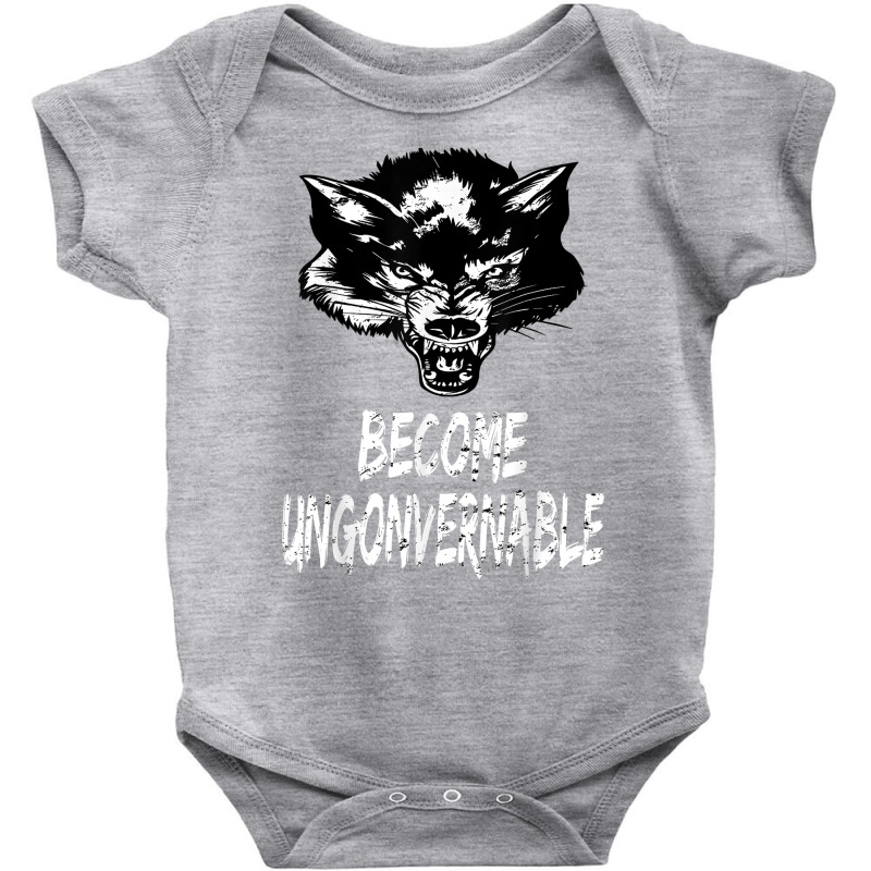 Become Ungovernable With Angry Wolf T Shirt Baby Bodysuit by delredske | Artistshot