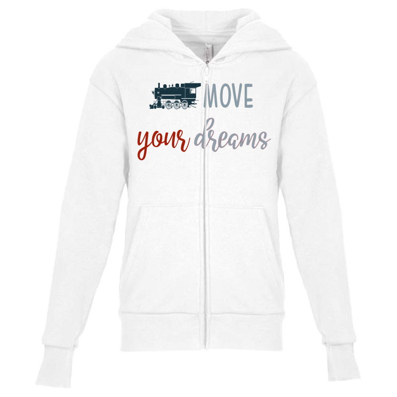 Move Your Dreams Youth Zipper Hoodie by Tanina | Artistshot