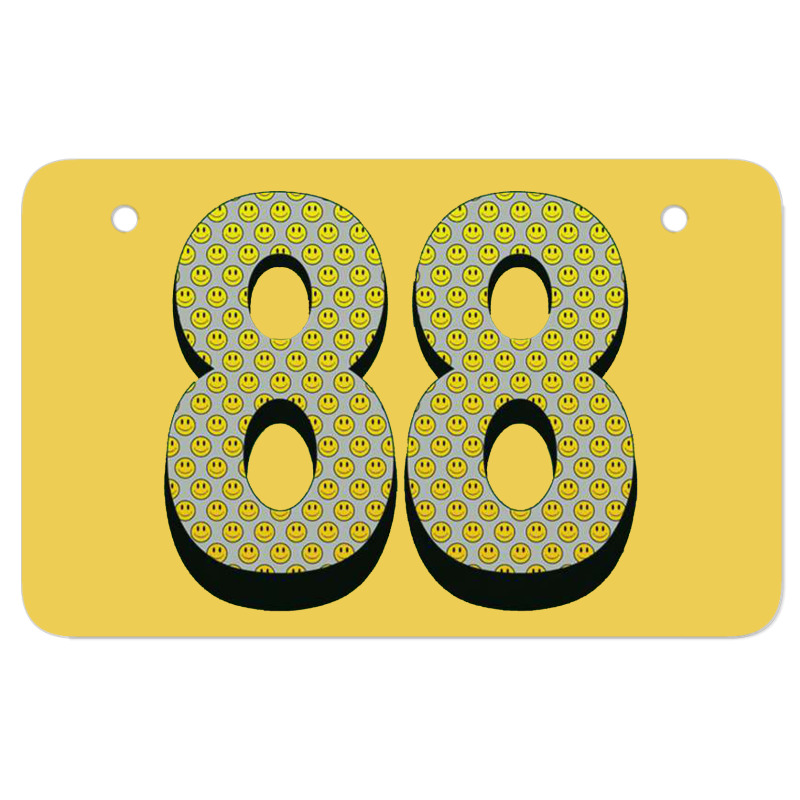 88 Smiley Face Atv License Plate | Artistshot