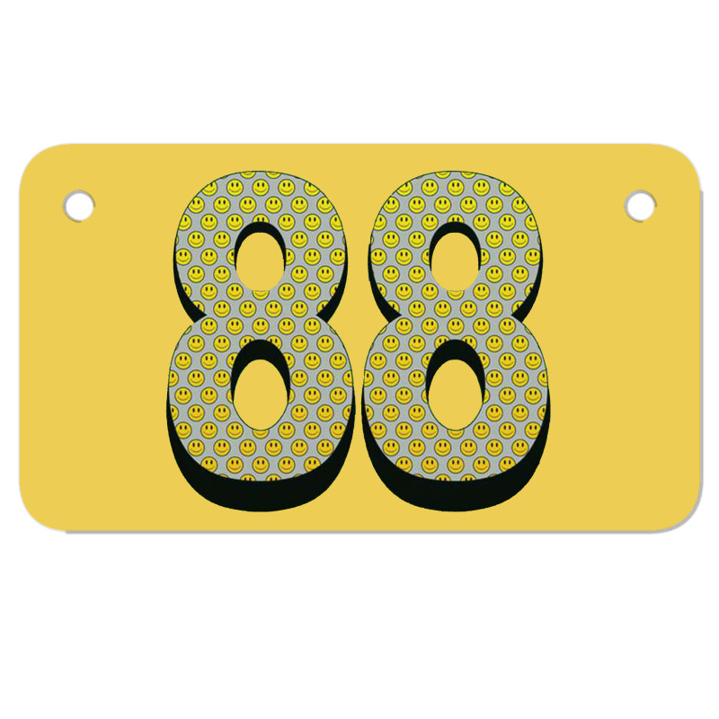 88 Smiley Face Motorcycle License Plate | Artistshot